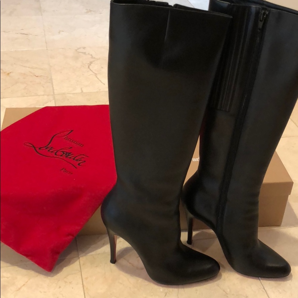Christian Louboutin 100M Tall Boots in Black